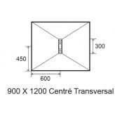 Sol Panodur Linéal mini centré transversal - siphon de sol sortie verticale