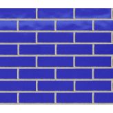 Plaquette de parement ÉMAILLÉ en terre cuite PL02 - Bleu Cobalt