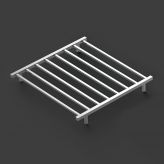 Sèche serviette 8 barres carrées - 912x620x120 mm - 115 W